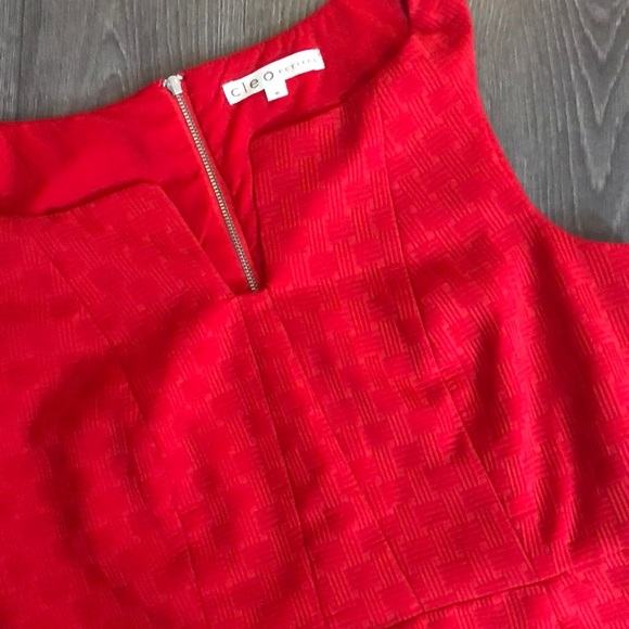 CLEO Ravishing Red Sleeveless Size US 10 petite (gold zipper) - Picture 3 of 11